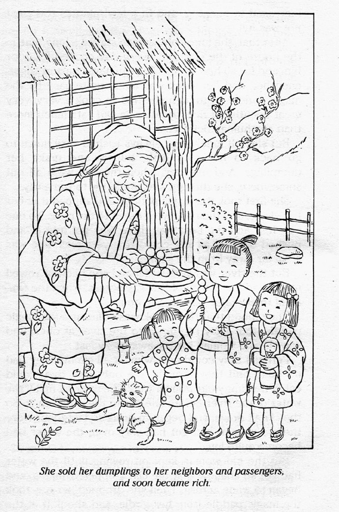 为什么不是“有趣的小妇人”而要译成《丢饭团的笑婆子》？为什么笑得那么鬼气森森？……